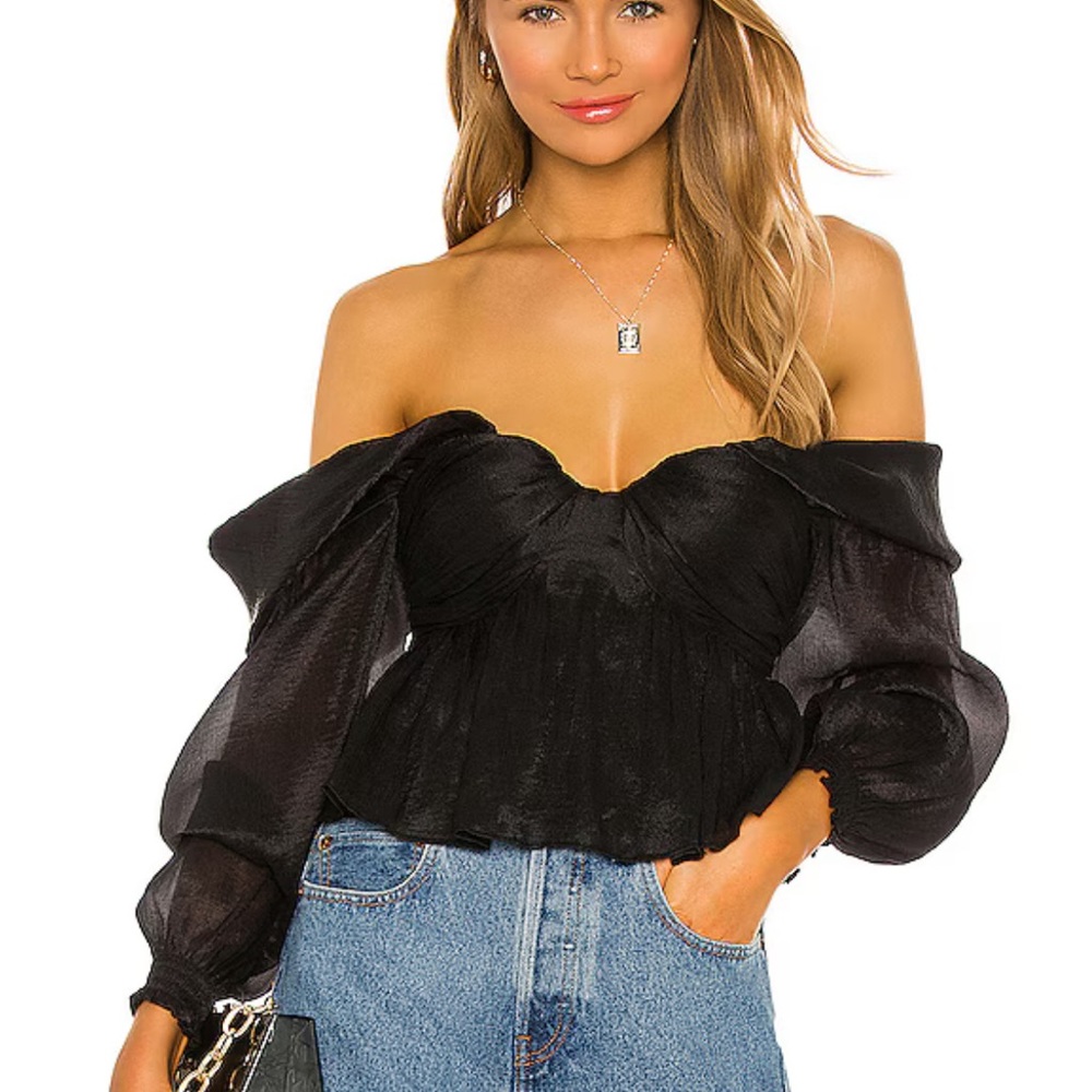 x REVOLVE Burna Blouse in Black